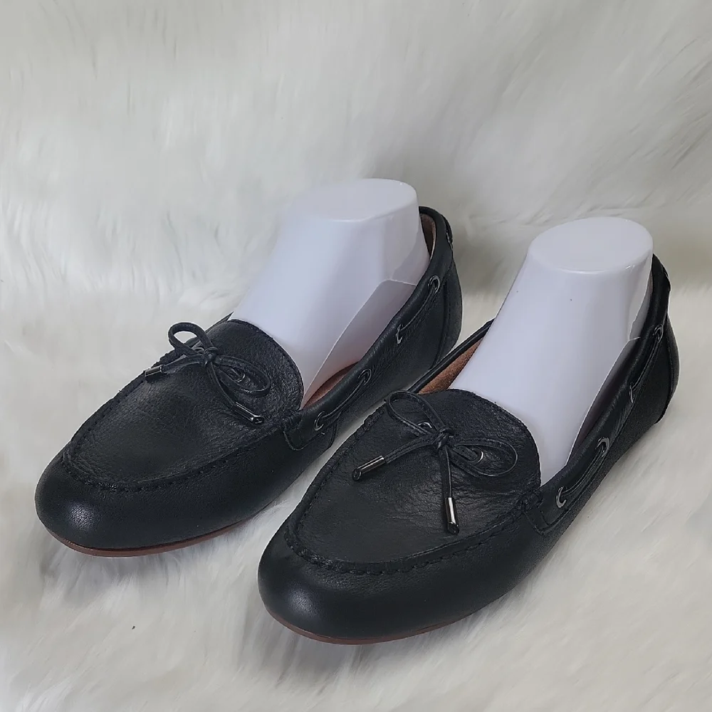 VIONIC NeW Virginia Black Leather Ortho Slip On Driving‎ Moccasin Loafer 10 WIDE
